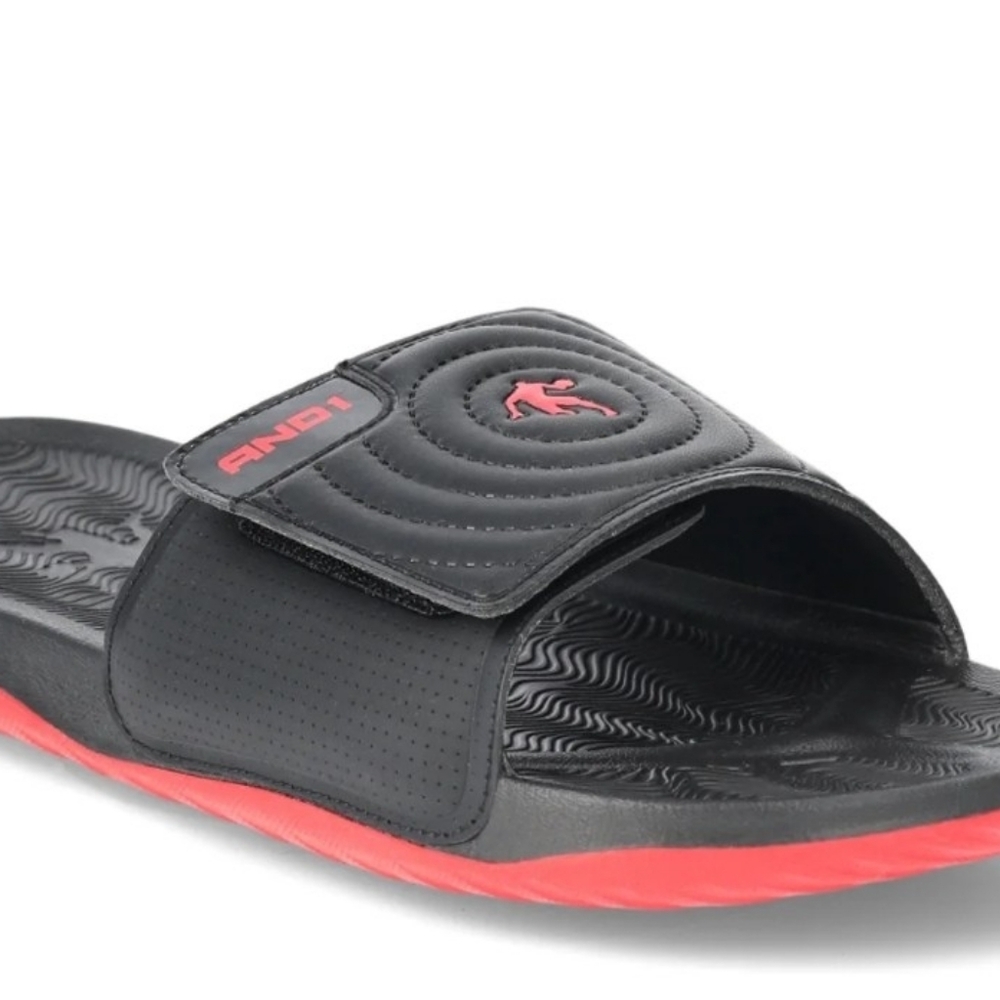 And1 Black Slides with Red Highlights